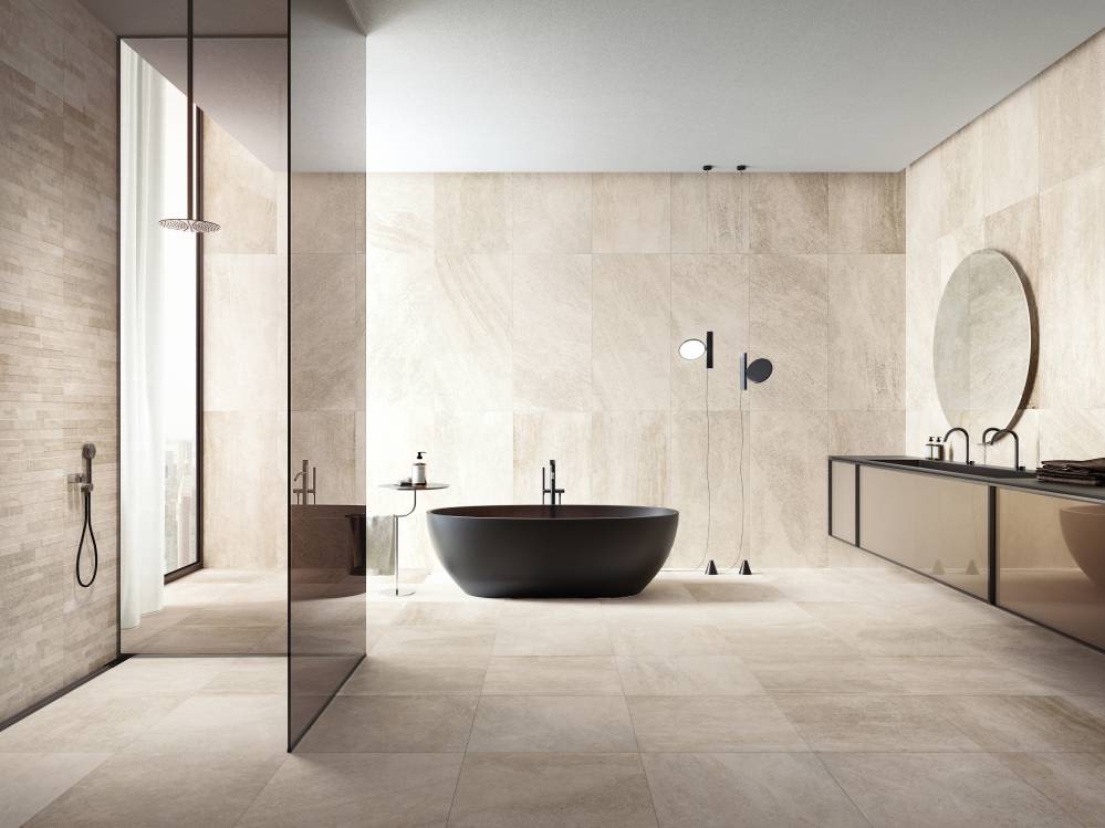 Stone Look Porcelain Tiles - Blended