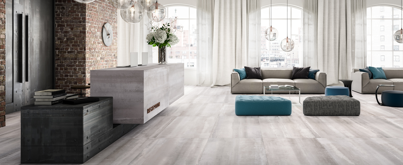Concrete Effect Tiles Overlay Ceramiche Refin S P A