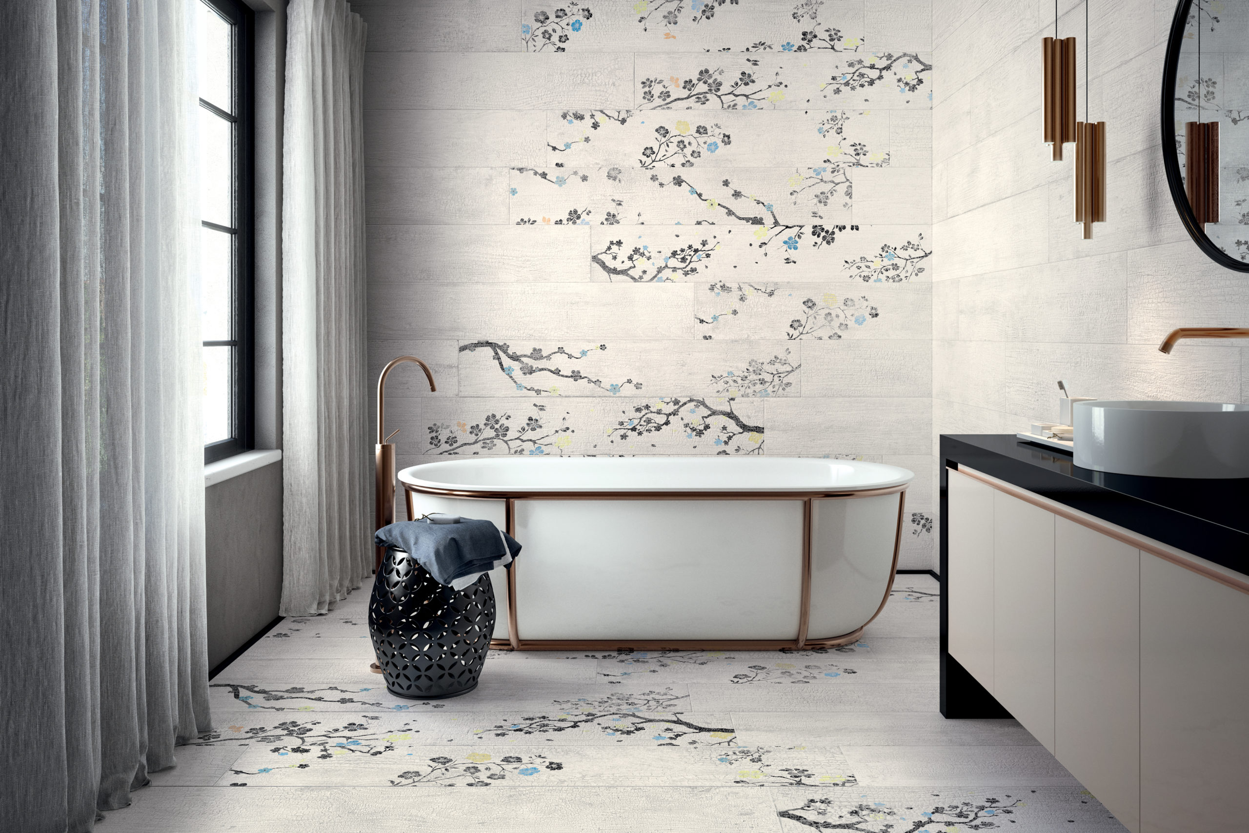 Kasai Burnt Wood Effect Tiles