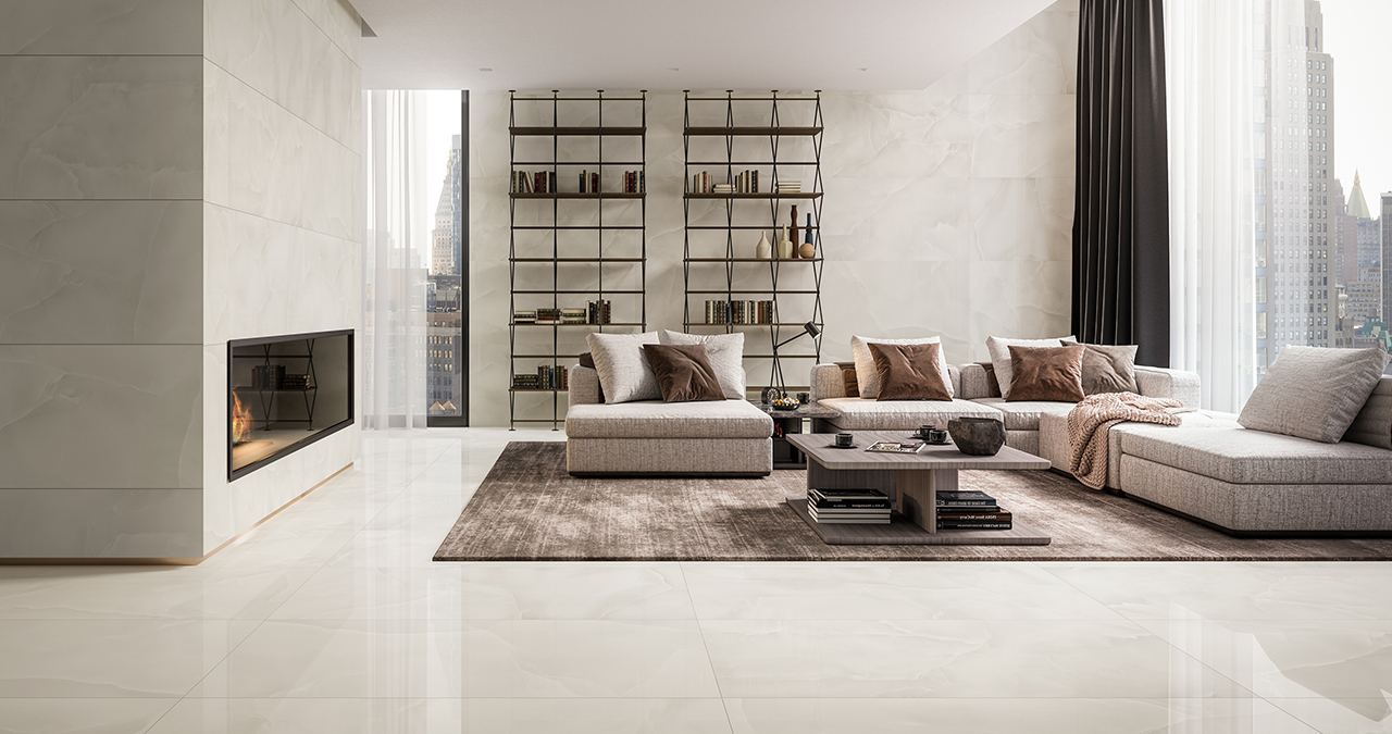 Living Room New Tiles Design - RUNYAM